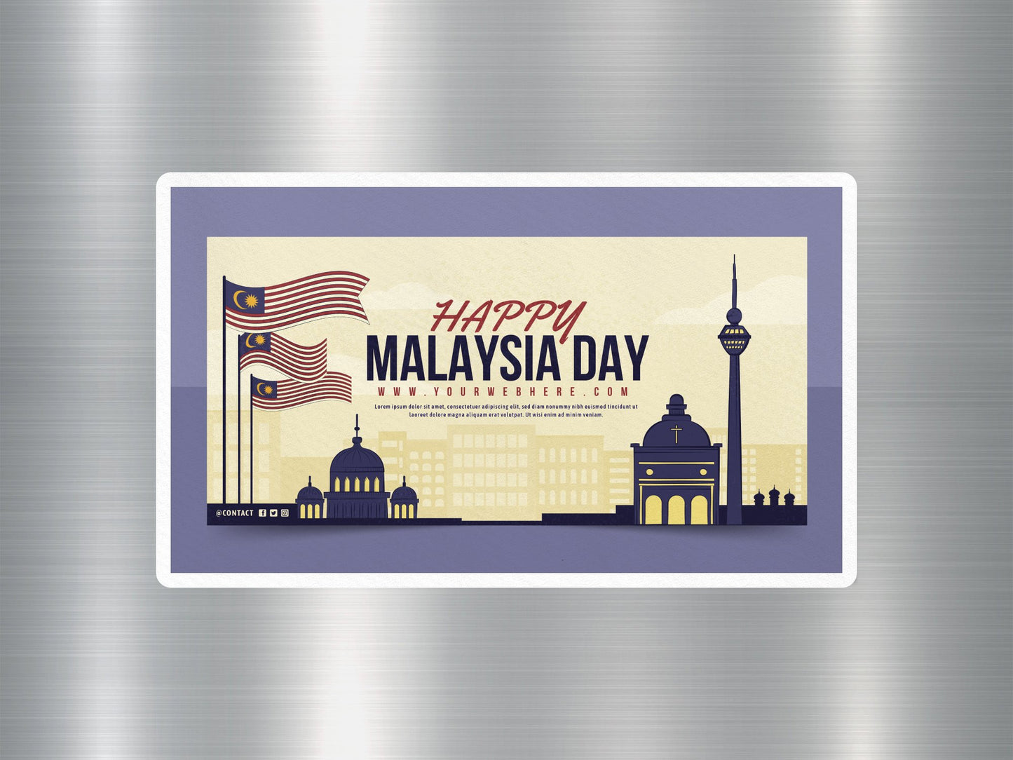 Wholesale Happy Malaysia Day Travel Sticker