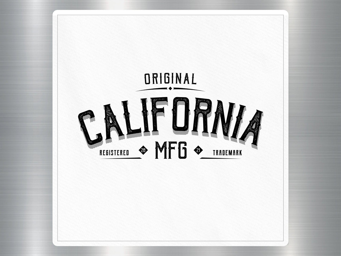 Original California MFG Travel Sticker