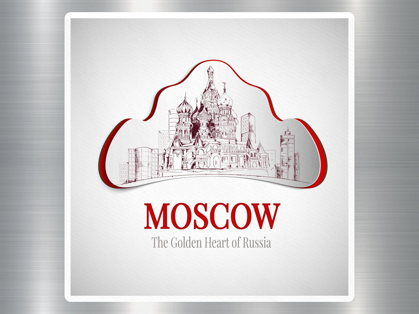 Wholesale Moscow the Golden Heart of Russia Travel Sticker