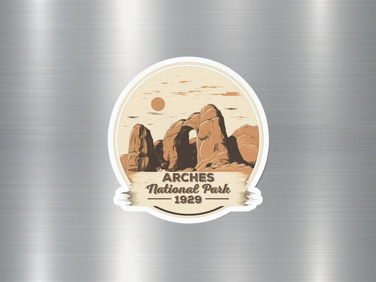 Arches 1929 National Park Sticker