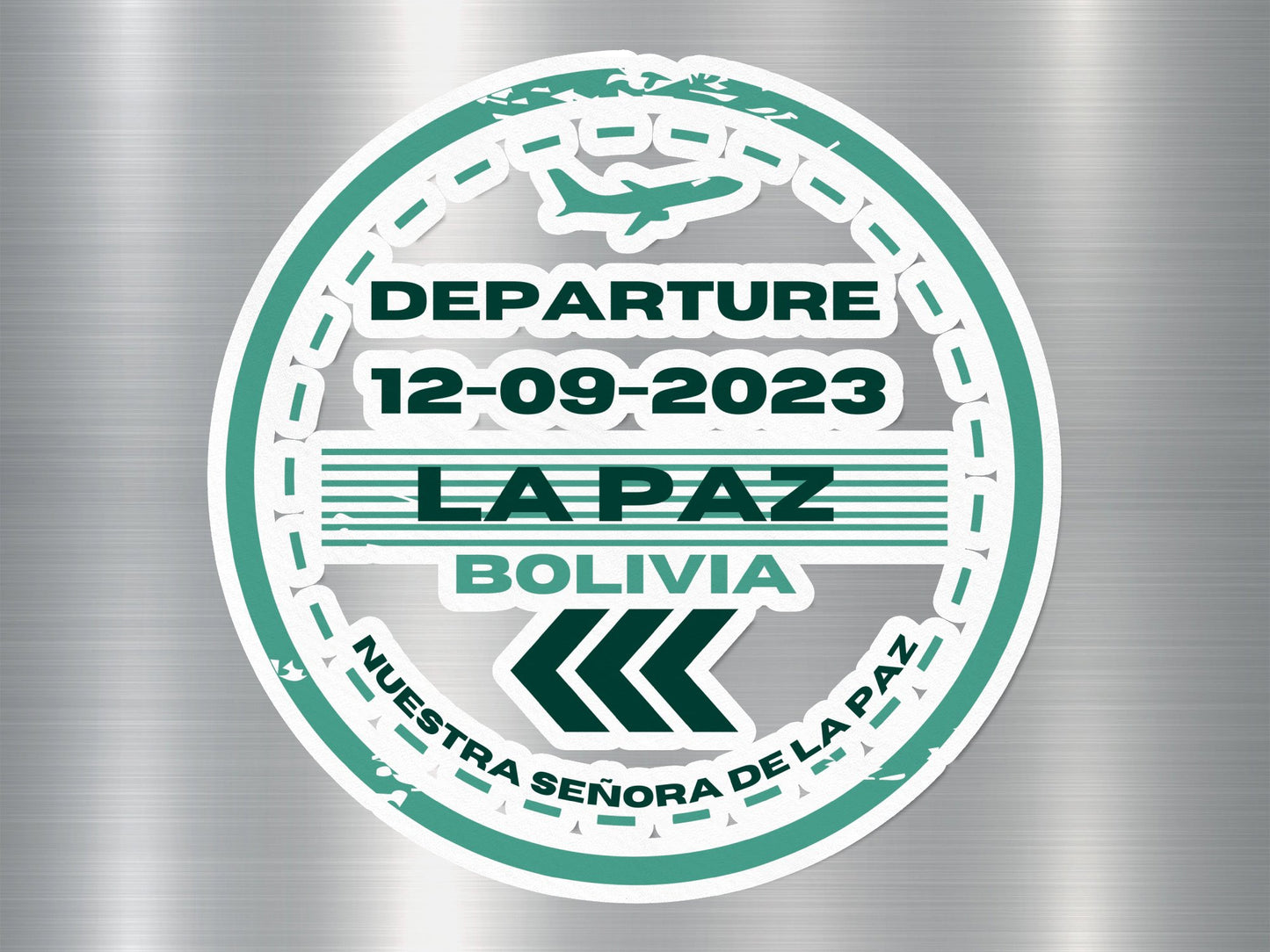 Wholesale La paz Bolivia Departure Travel Stamp Sticker