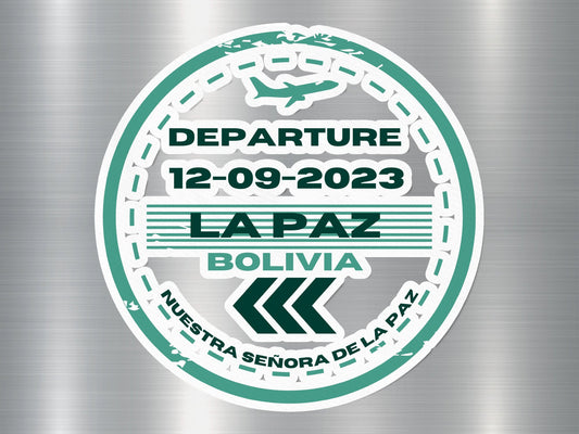 Wholesale La paz Bolivia Departure Travel Stamp Sticker