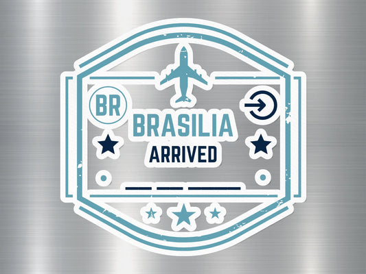 Wholesale Brasilia Arrived Travel Stamp Sticker