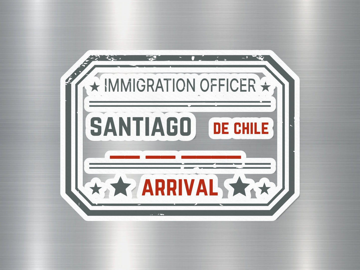 Wholesale Santiago Arrival Travel Stamp Sticker