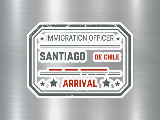 Wholesale Santiago Arrival Travel Stamp Sticker