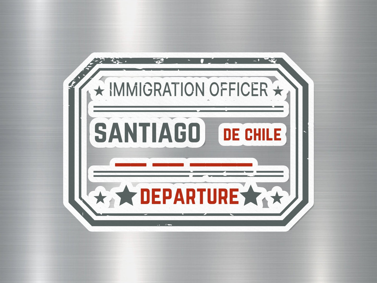 Wholesale Santiago Departure Travel Stamp Sticker