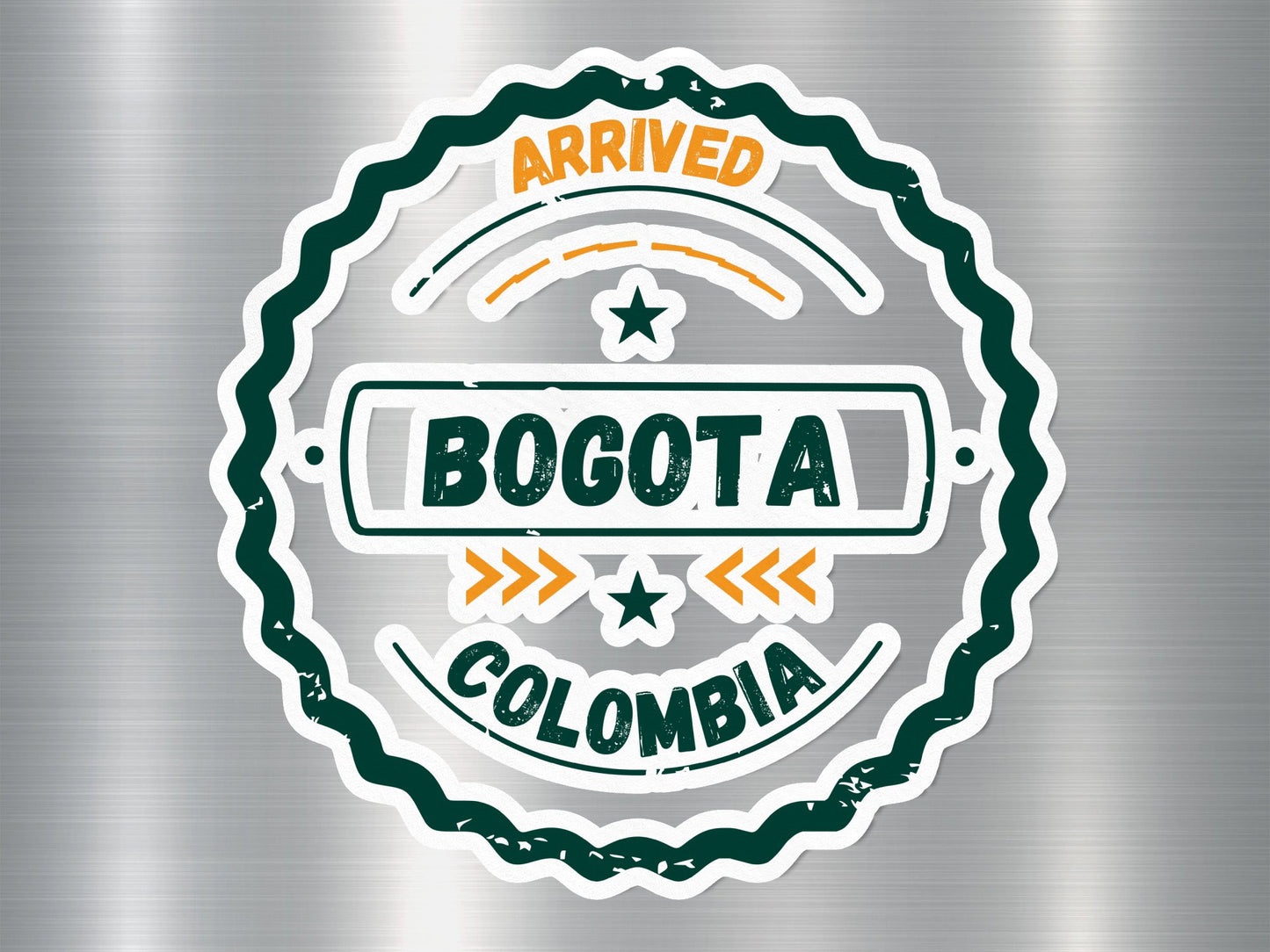 Wholesale Bogota Arrived Travel Stamp Sticker