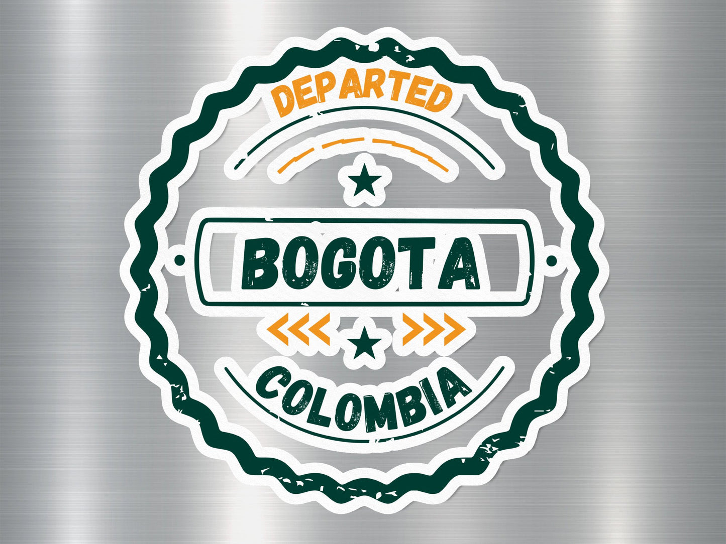 Wholesale Bogota Departed Travel Stamp Sticker