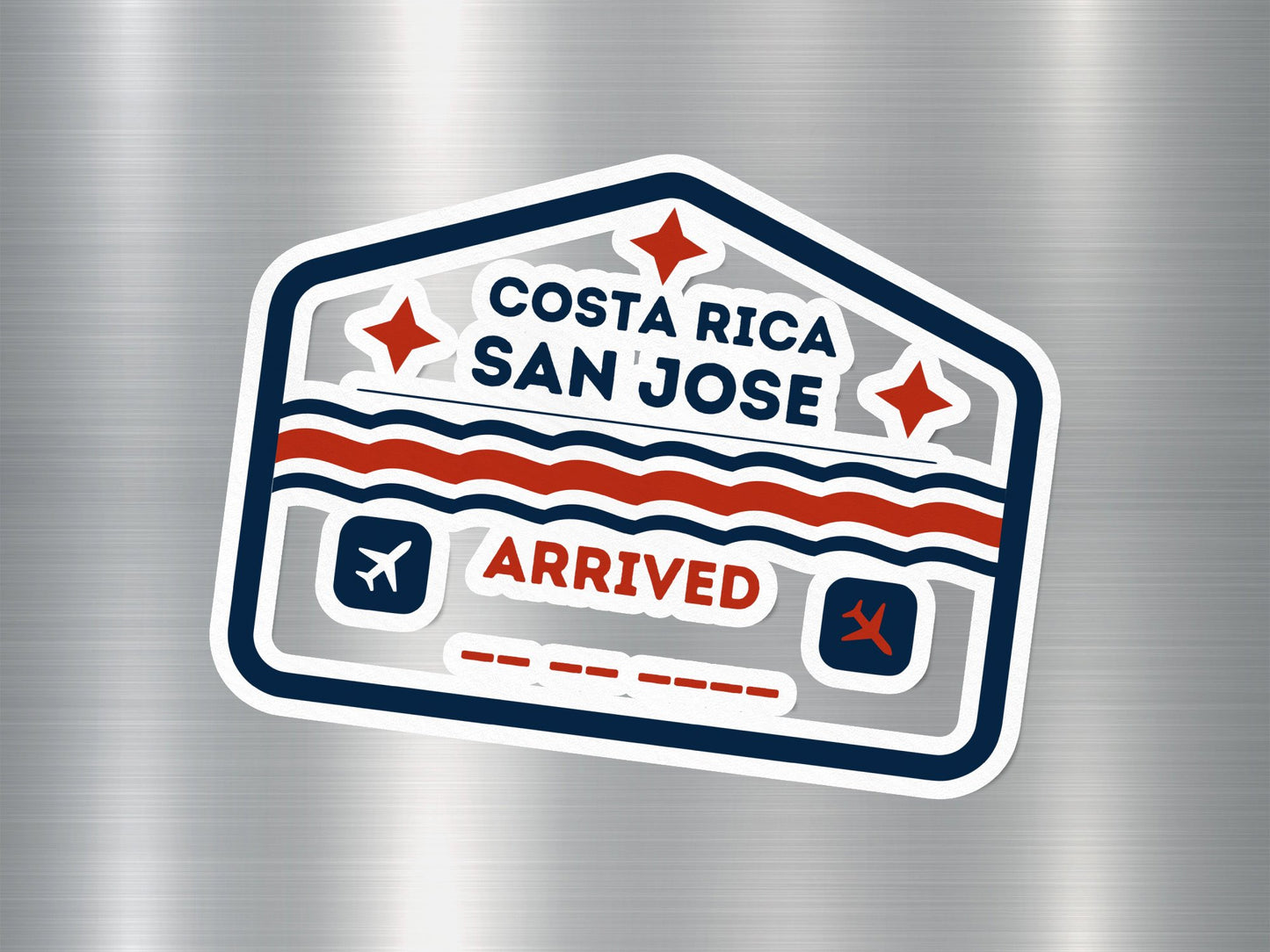 Wholesale Costa Rica Arrived Travel Stamp Sticker