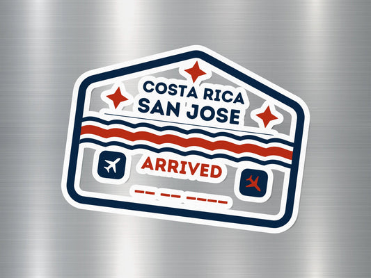 Wholesale Costa Rica Arrived Travel Stamp Sticker