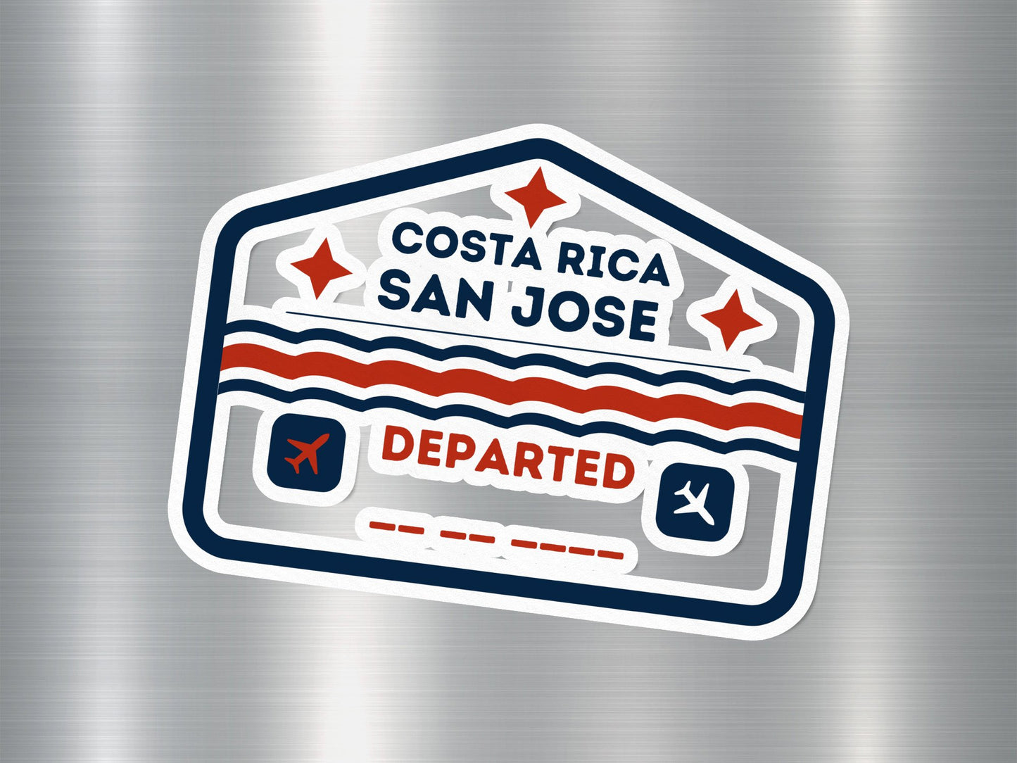 Wholesale Costa Rica Departed Travel Stamp Sticker