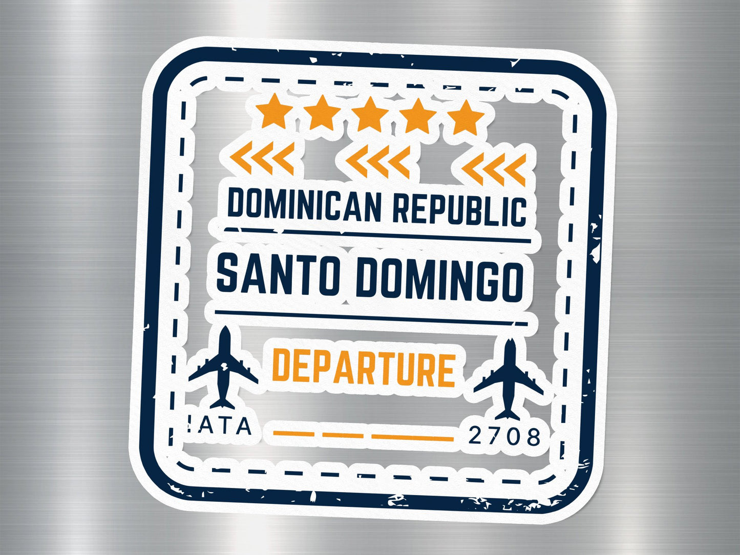 Wholesale Santo Domingo Departure Travel Stamp Sticker