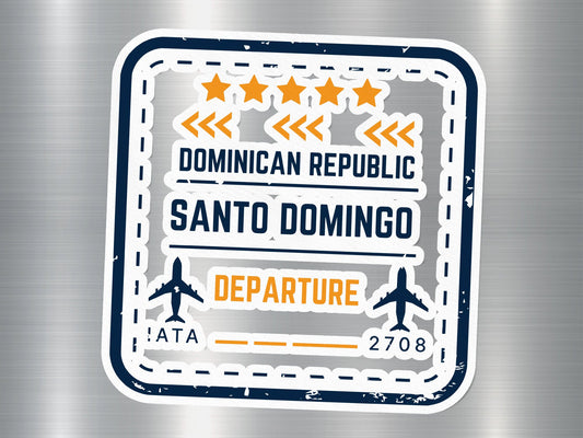 Wholesale Santo Domingo Departure Travel Stamp Sticker
