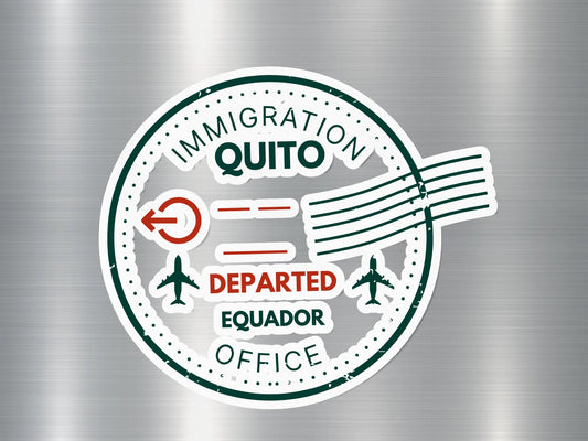 Wholesale Quito Equador Departed Travel Stamp Sticker