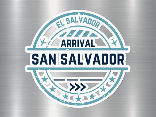 Wholesale San Salvador Arrival Travel Stamp Sticker