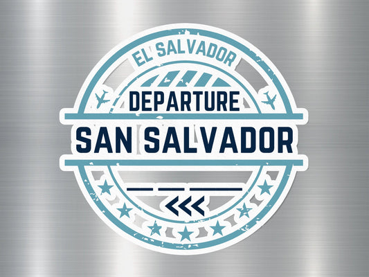 Wholesale San Salvador Departure Travel Stamp Sticker