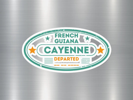 Wholesale Cayenne Departed Travel Stamp Sticker