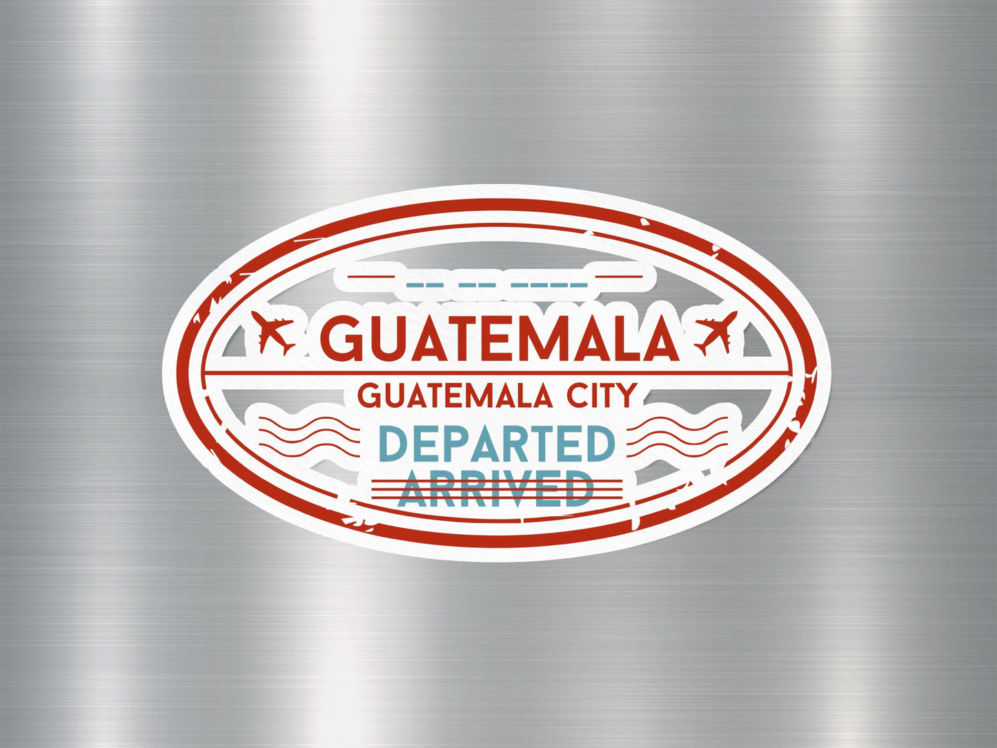 Wholesale Guatemala City Departed Travel Stamp Sticker