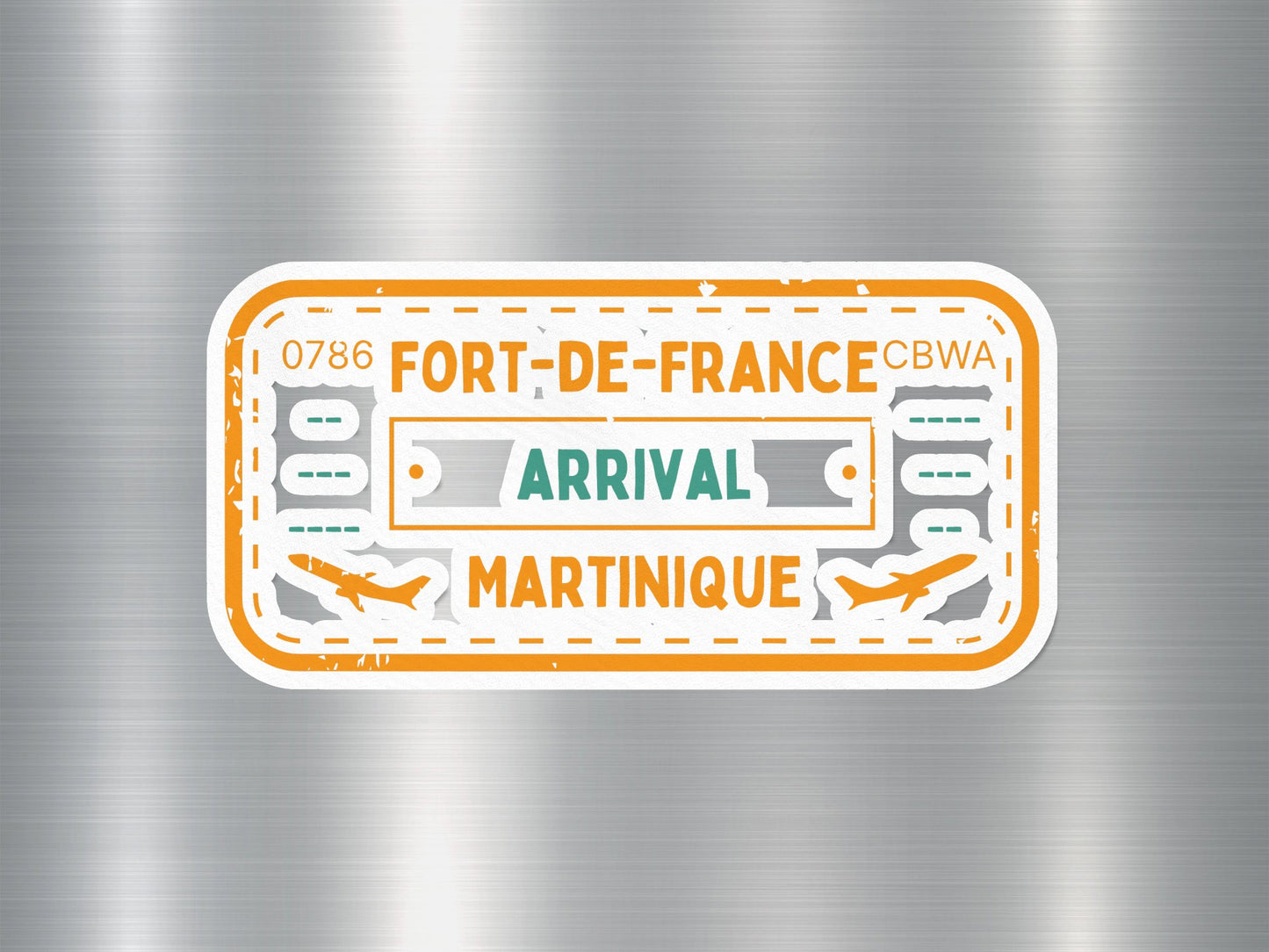 Wholesale Fort De France Arrival Travel Stamp Sticker
