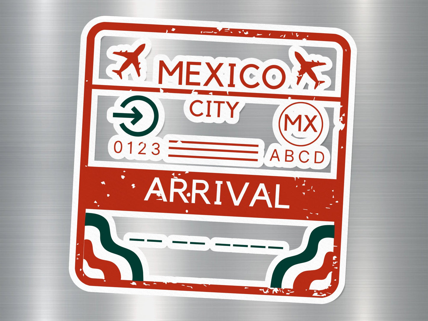 Wholesale Mexico City Arrival Travel Stamp Sticker