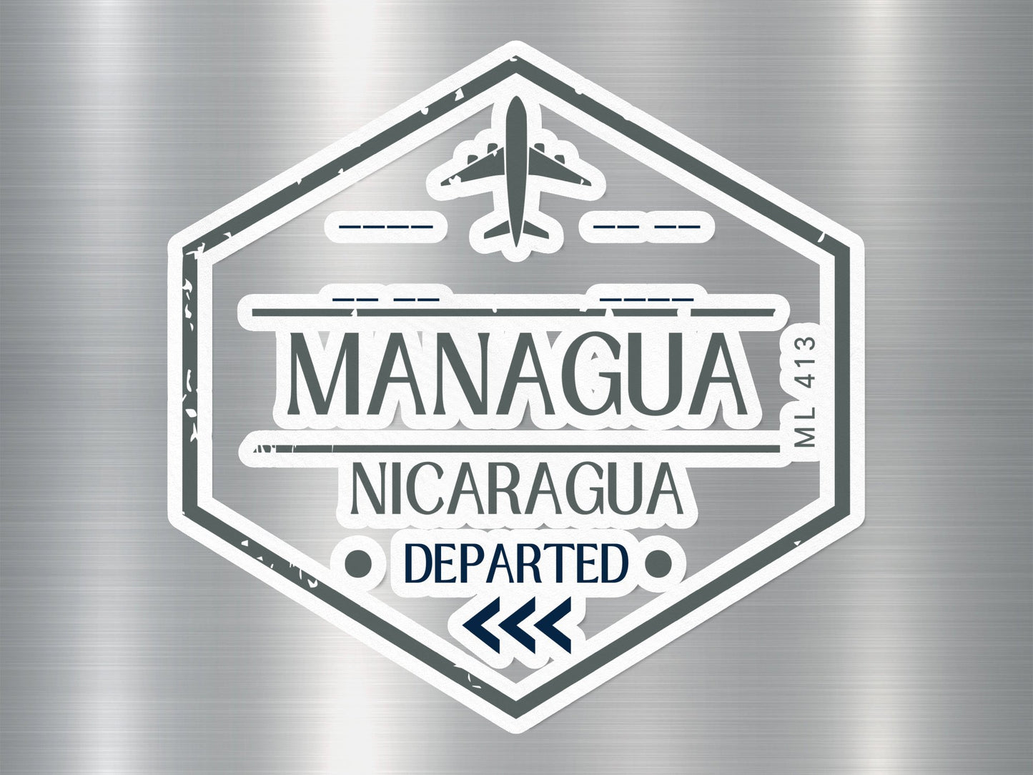 Wholesale Managua Departed Travel Stamp Sticker