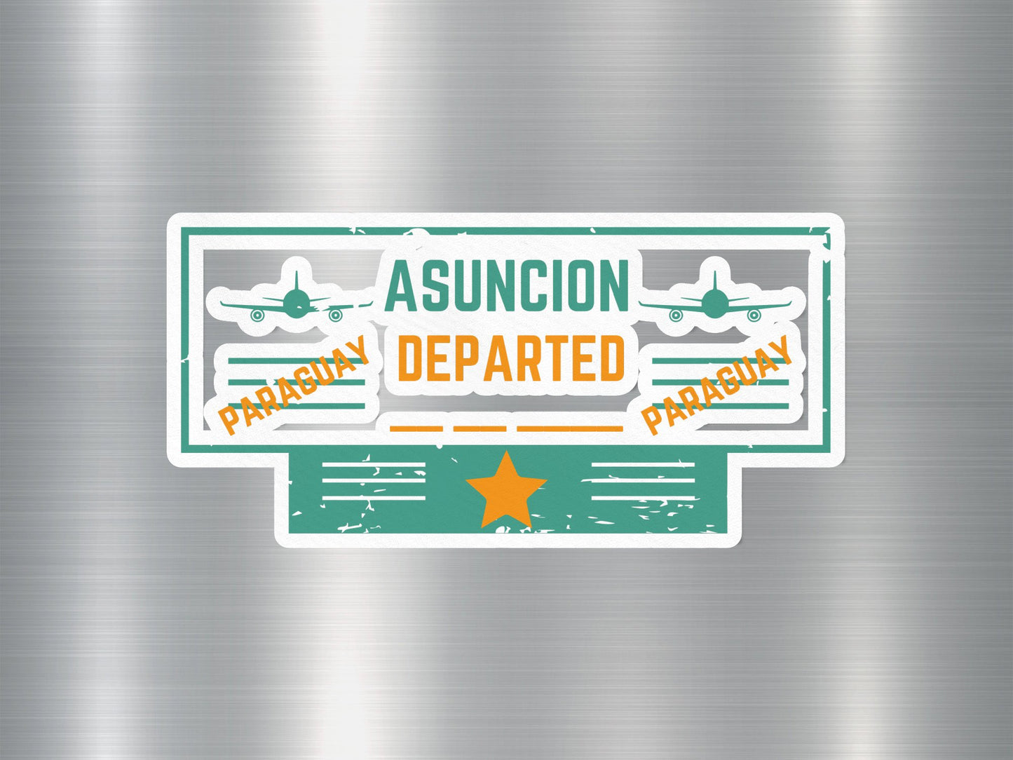 Wholesale Asuncion Departed Travel Stamp Sticker