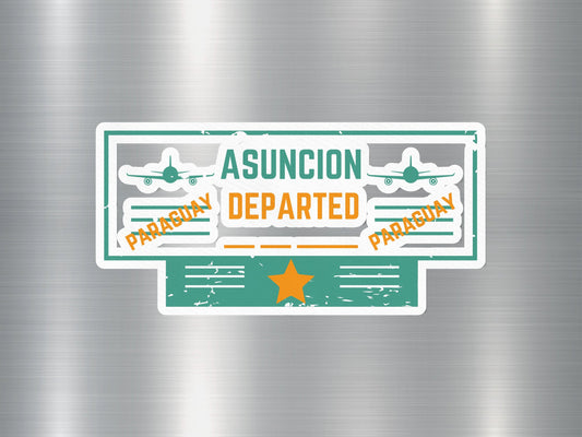 Wholesale Asuncion Departed Travel Stamp Sticker