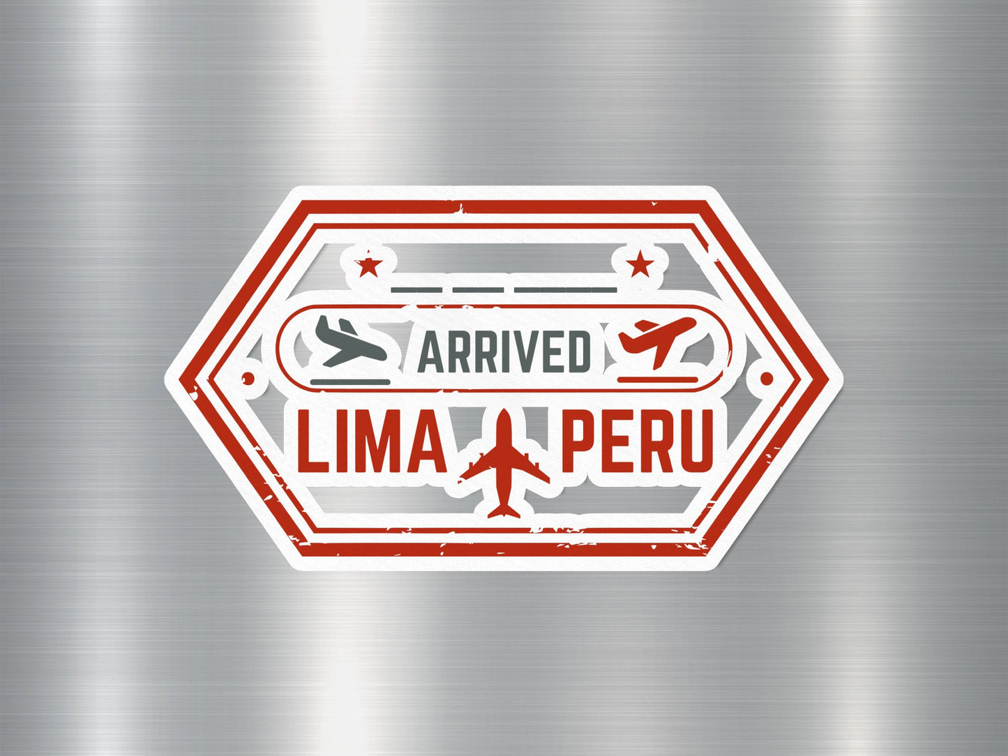 Wholesale Lima Peru Arrived Travel Stamp Sticker