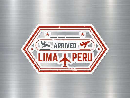 Wholesale Lima Peru Arrived Travel Stamp Sticker