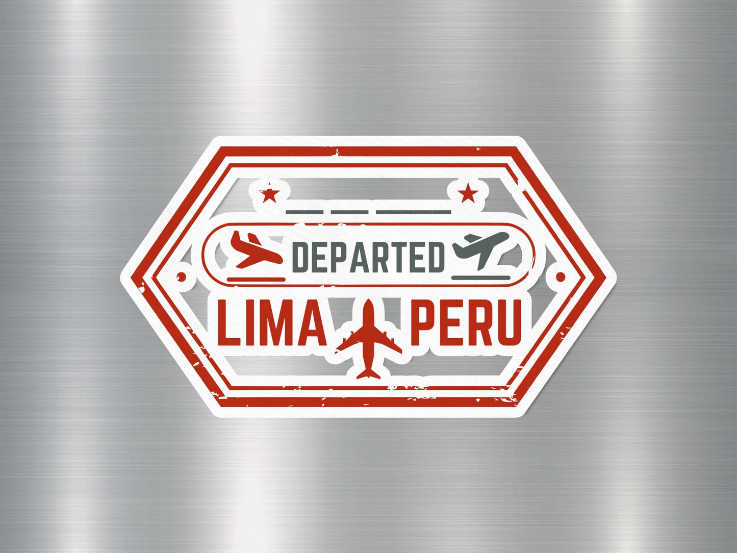 Wholesale Lima Peru Departed Travel Stamp Sticker