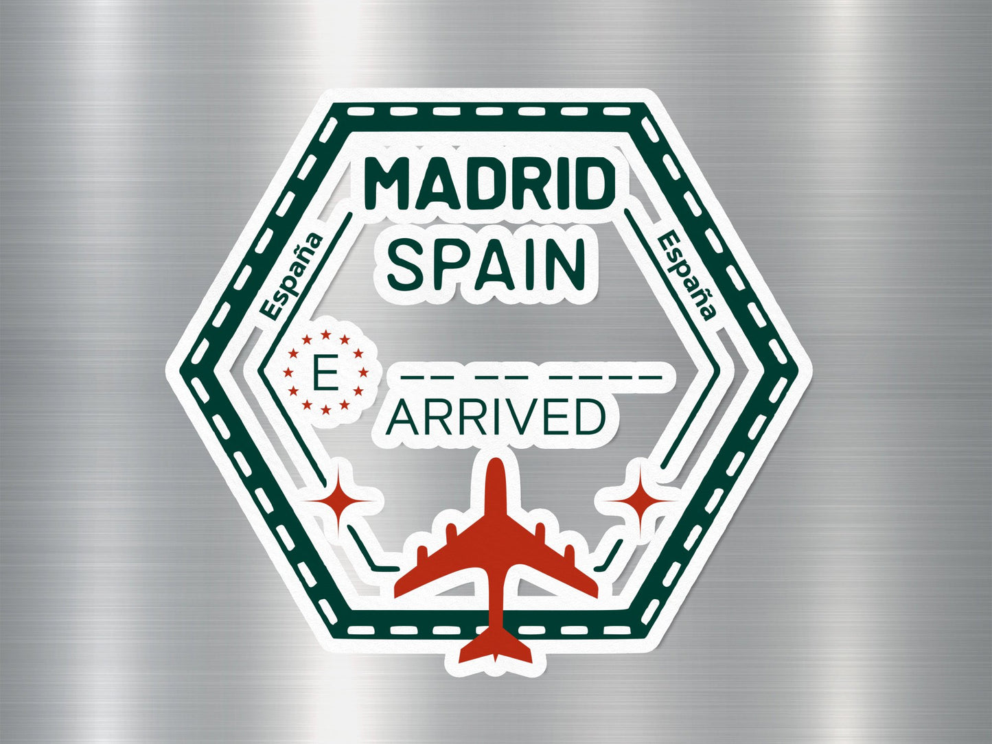 Wholesale Madrid Spain Arrived Travel Stamp Sticker