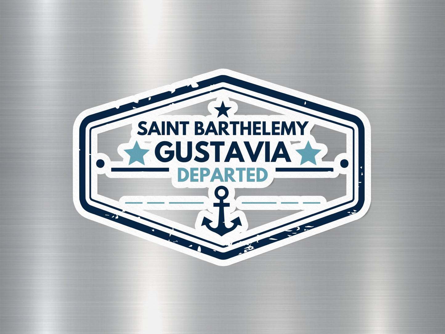 Wholesale Gustavia Departed Travel Stamp Sticker