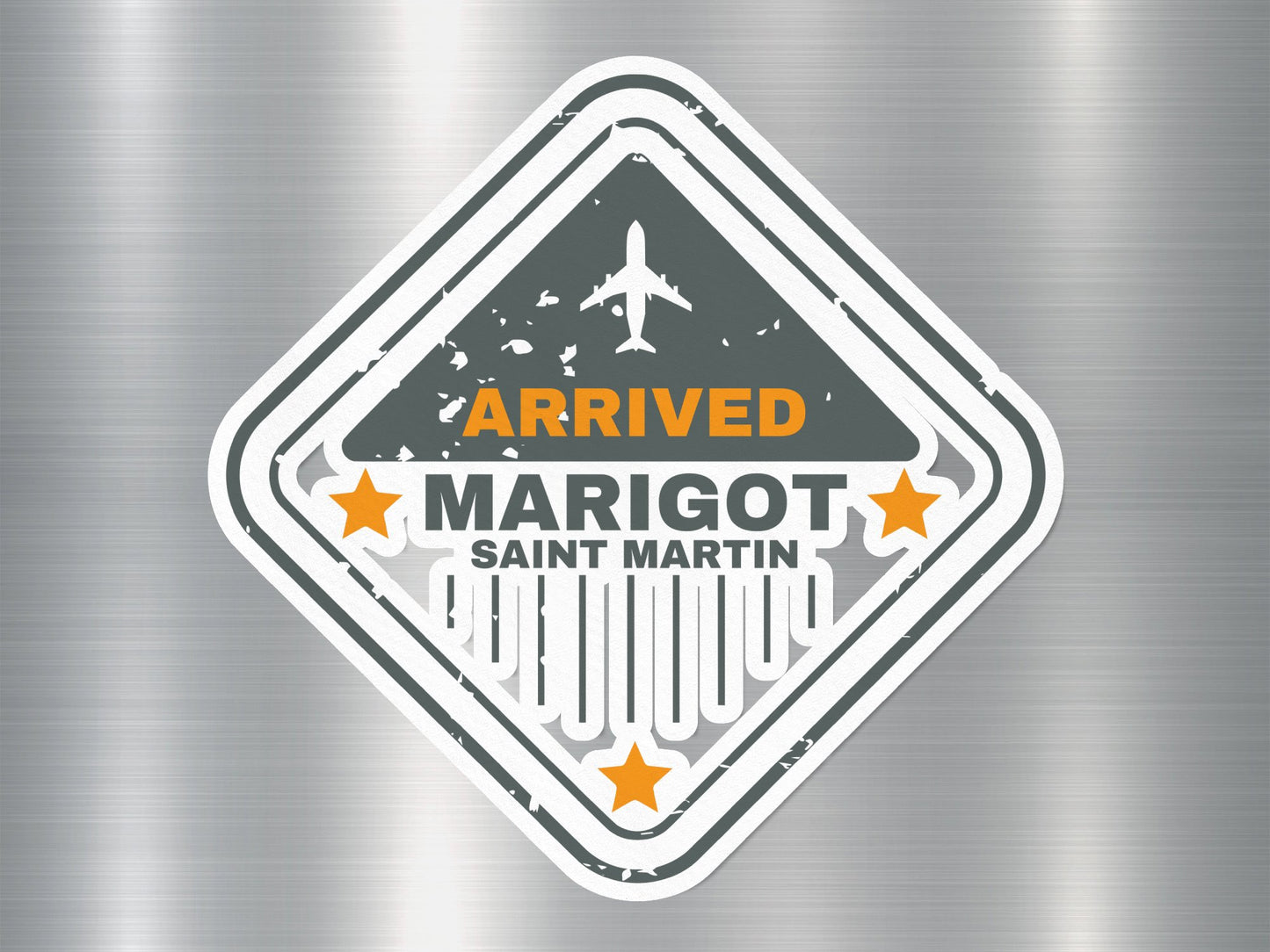 Wholesale Marigot Saint Martin Arrived Travel Stamp Sticker