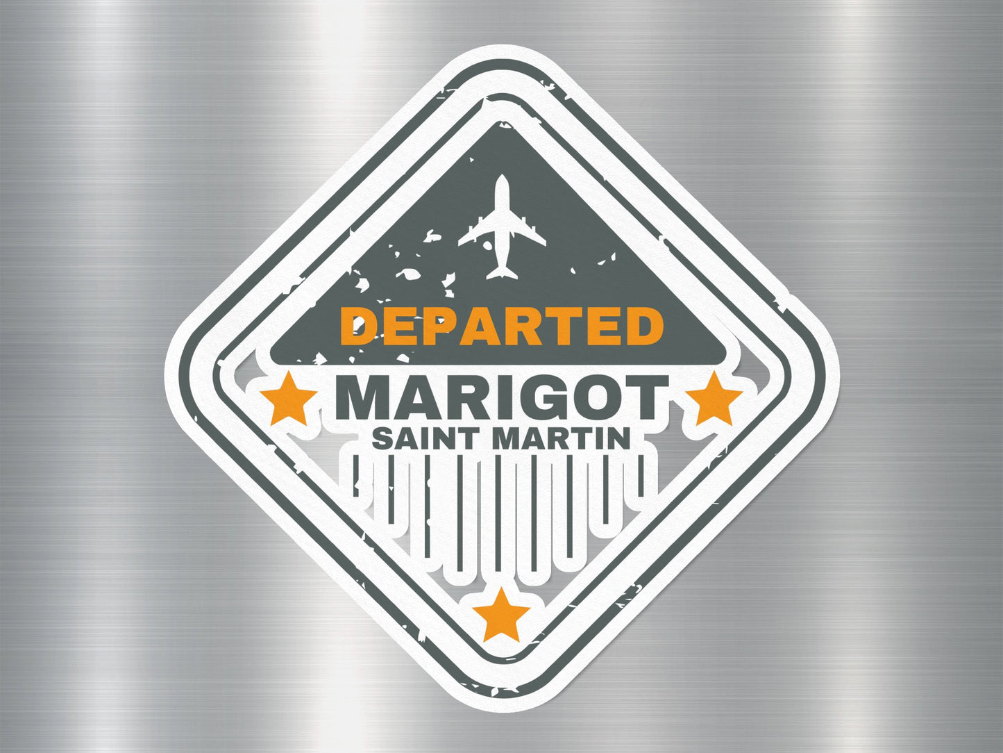 Wholesale Marigot Saint Martin Departed Travel Stamp Sticker
