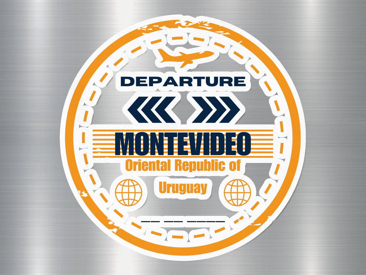 Montevideo Departure Travel Stamp Sticker