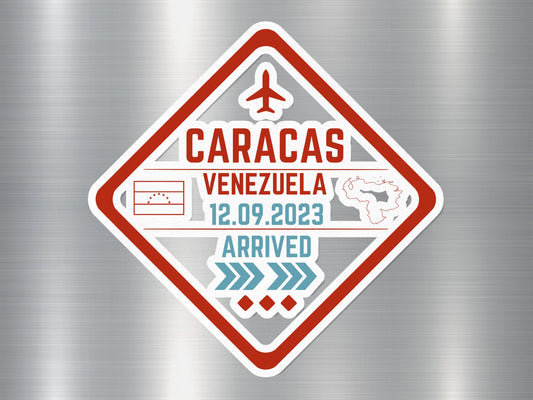 Wholesale Caracas Venezuela Arrived 1 Travel Stamp Sticker