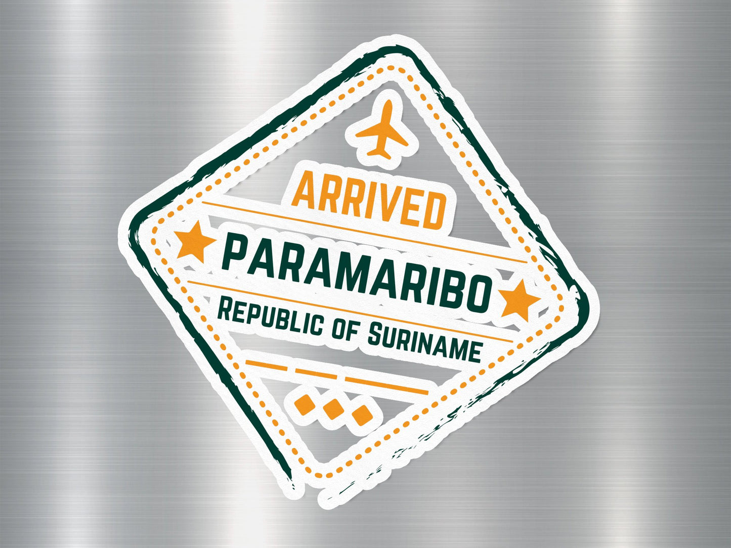 Wholesale Paramaribo Arrived Travel Stamp Sticker