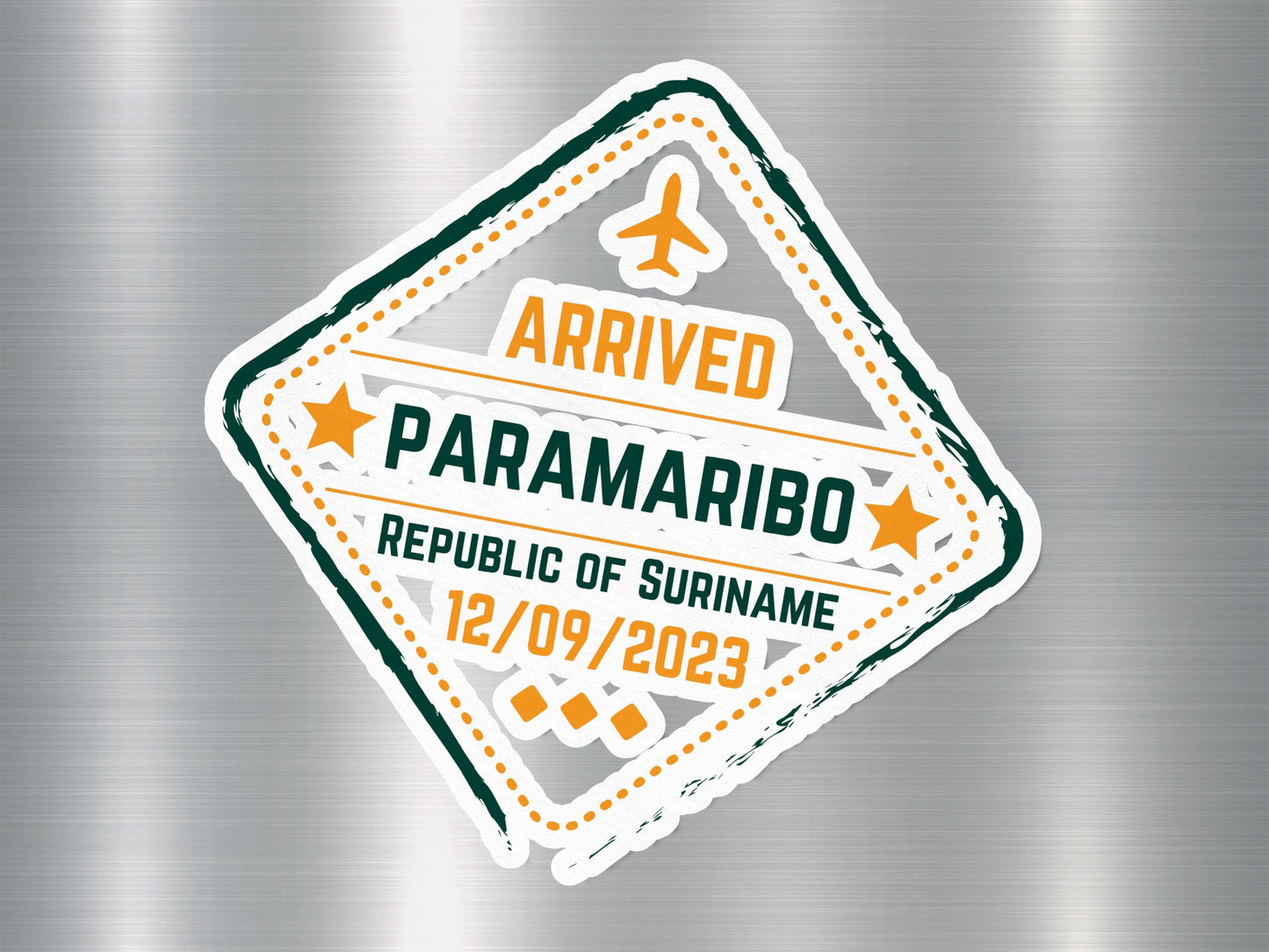Wholesale Paramaribo Arrived 1 Travel Stamp Sticker
