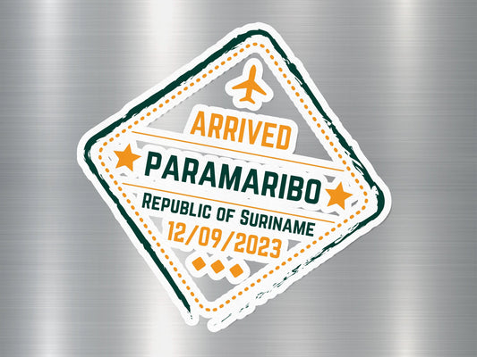 Wholesale Paramaribo Arrived 1 Travel Stamp Sticker