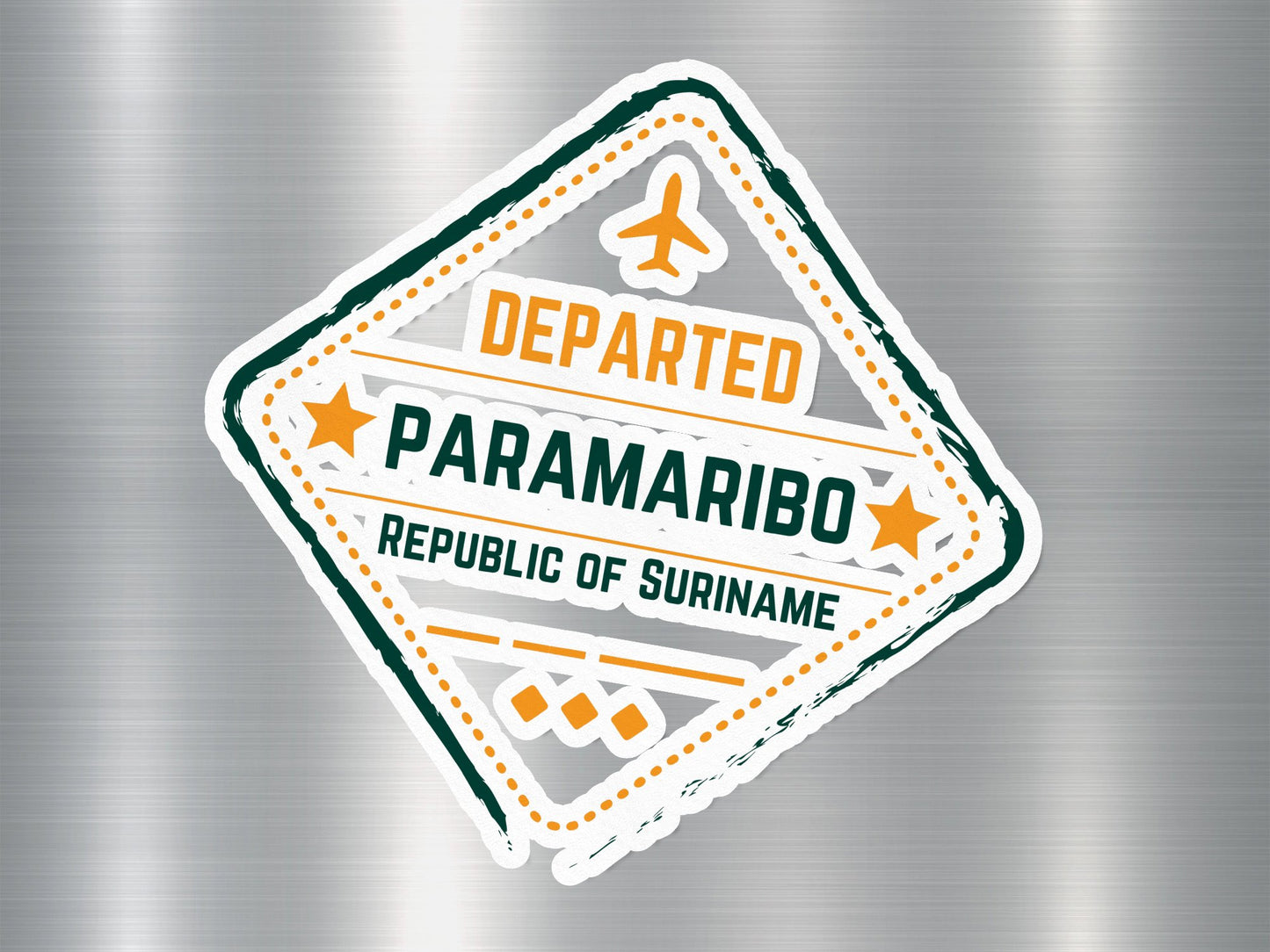 Wholesale Paramaribo Departed Travel Stamp Sticker