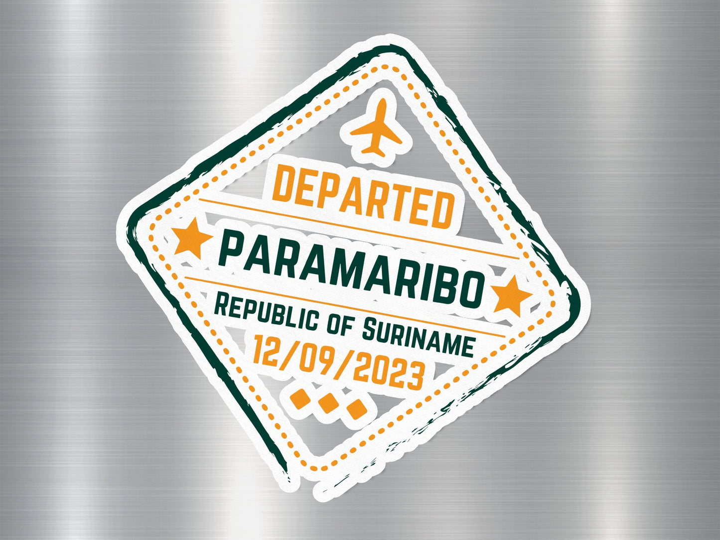 Wholesale Paramaribo Departed 1 Travel Stamp Sticker