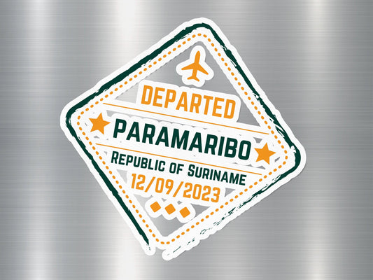 Wholesale Paramaribo Departed 1 Travel Stamp Sticker