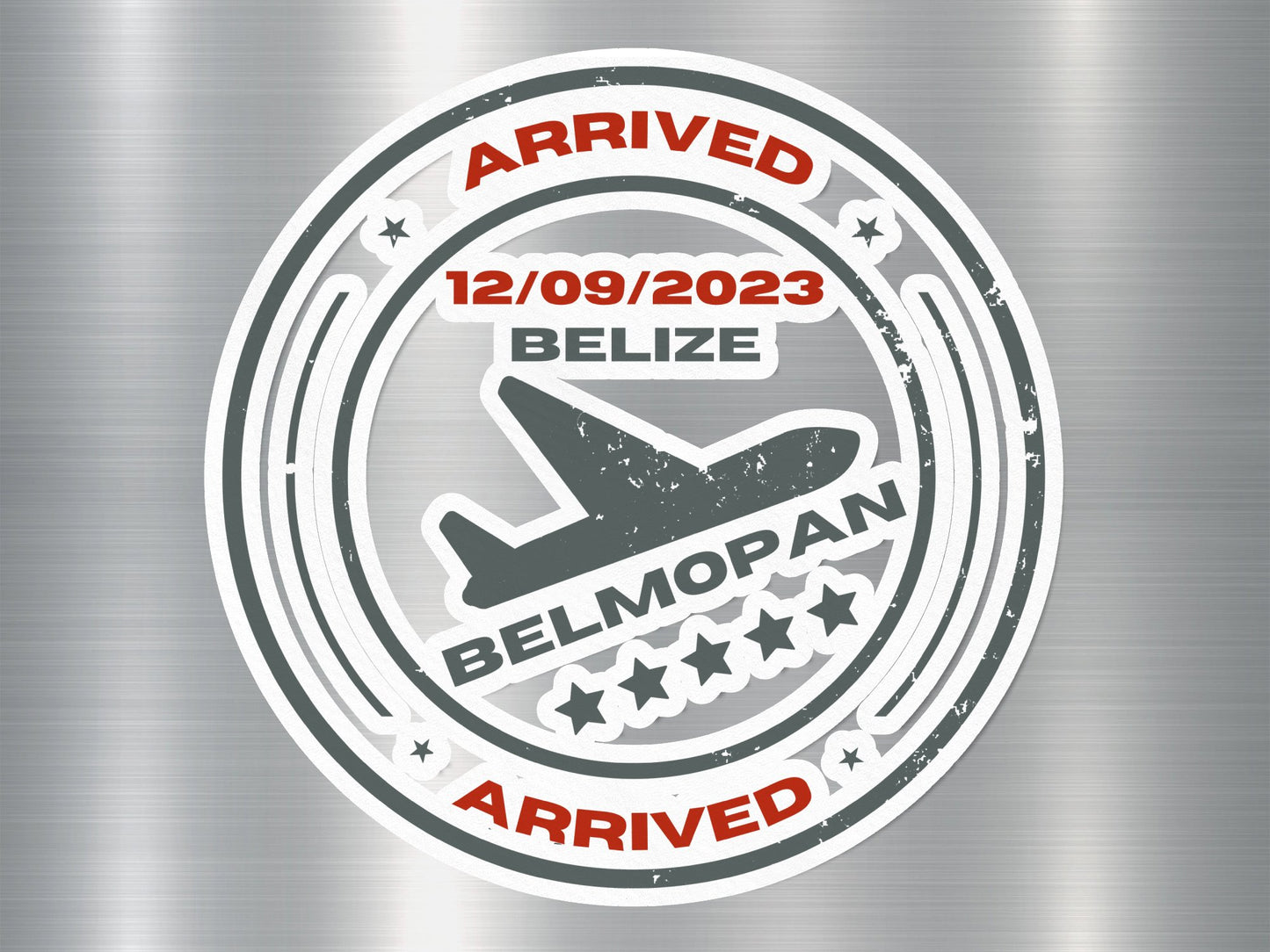 Wholesale Belmopan Arrived 1 Travel Stamp Sticker