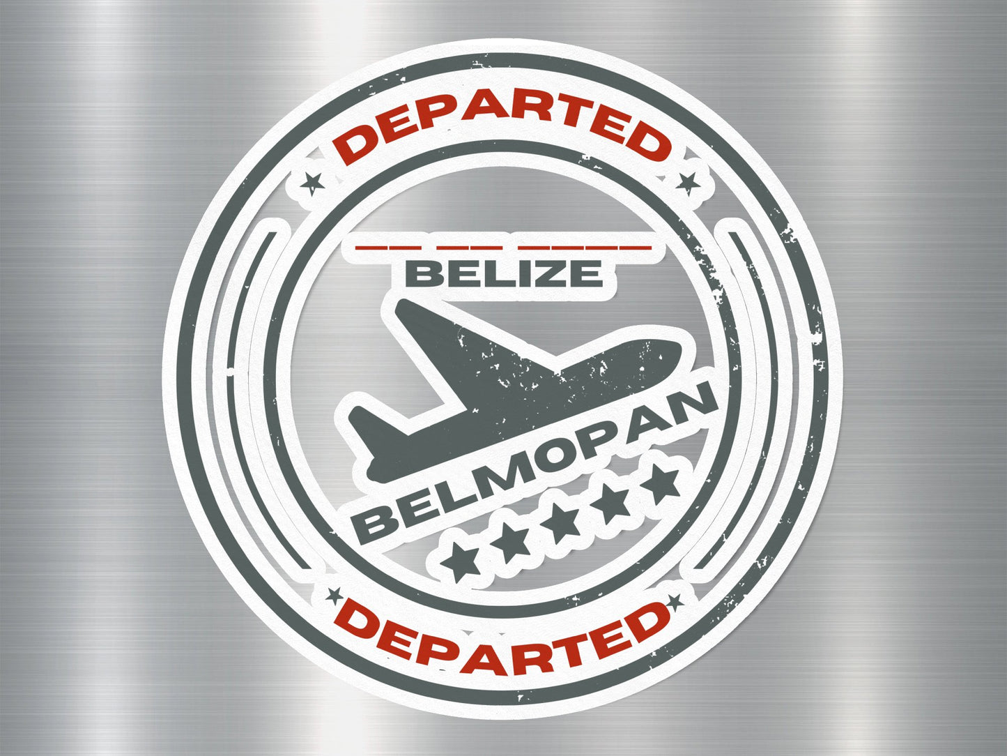 Wholesale Belmopan Departed Travel Stamp Sticker