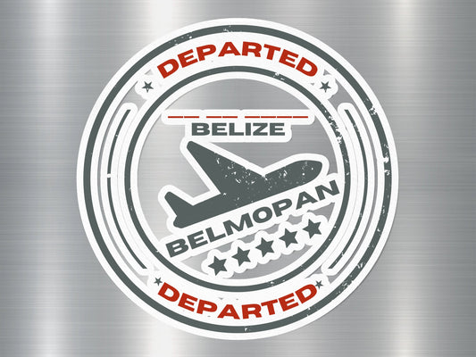 Wholesale Belmopan Departed Travel Stamp Sticker