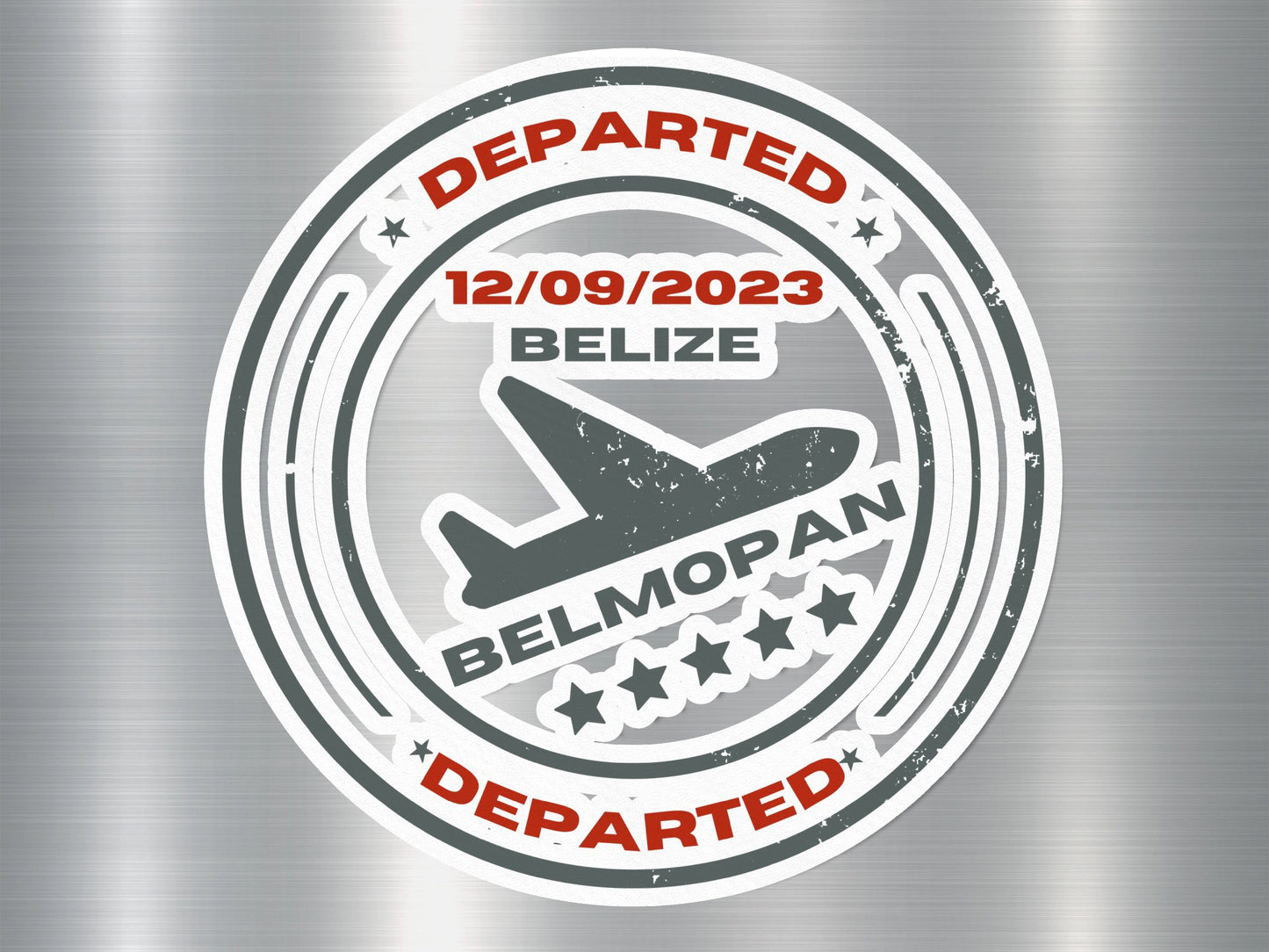 Wholesale Belmopan Departed 1 Travel Stamp Sticker
