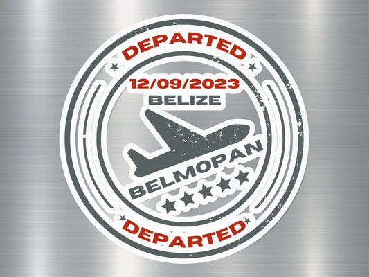 Wholesale Belmopan Departed 1 Travel Stamp Sticker