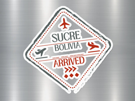 Wholesale Sucre Bolivia Arrived Travel Stamp Sticker