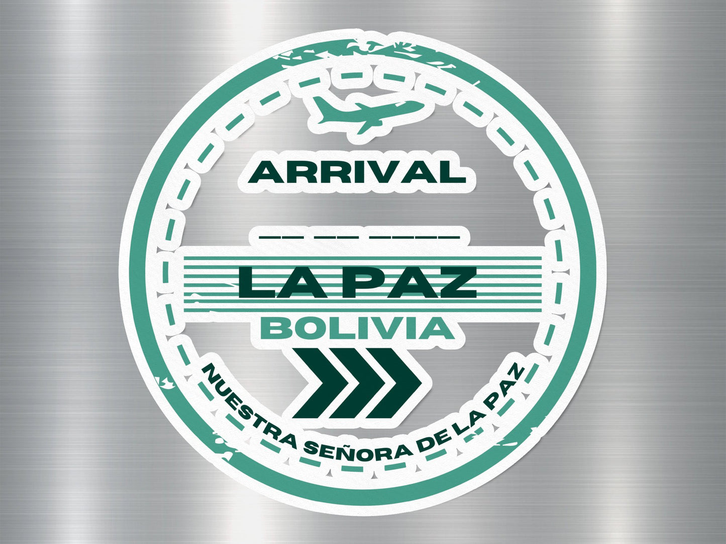 Wholesale La paz Bolivia Arrival Travel Stamp Sticker