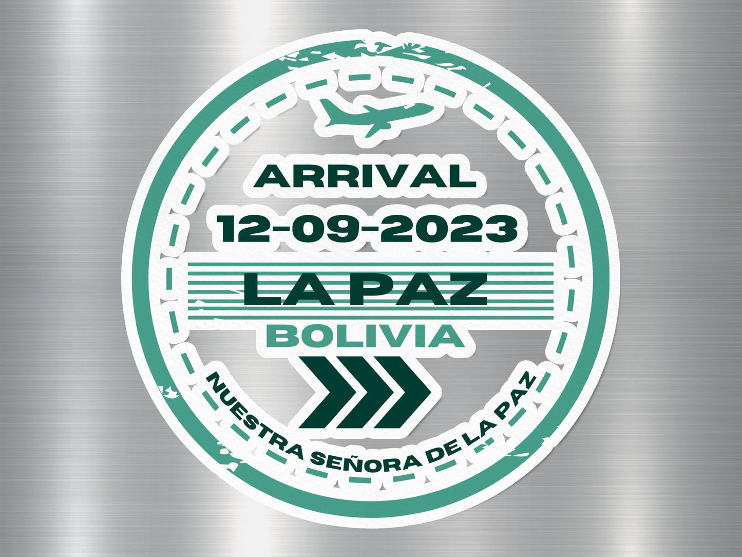 Wholesale La paz Bolivia Arrival 1 Travel Stamp Sticker